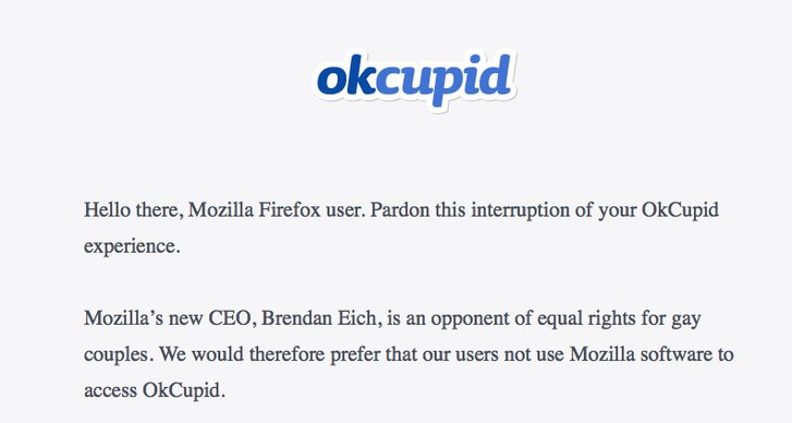 Friidrott, Motstånd, Dejting, OKCupid, Mozilla, Firefox
